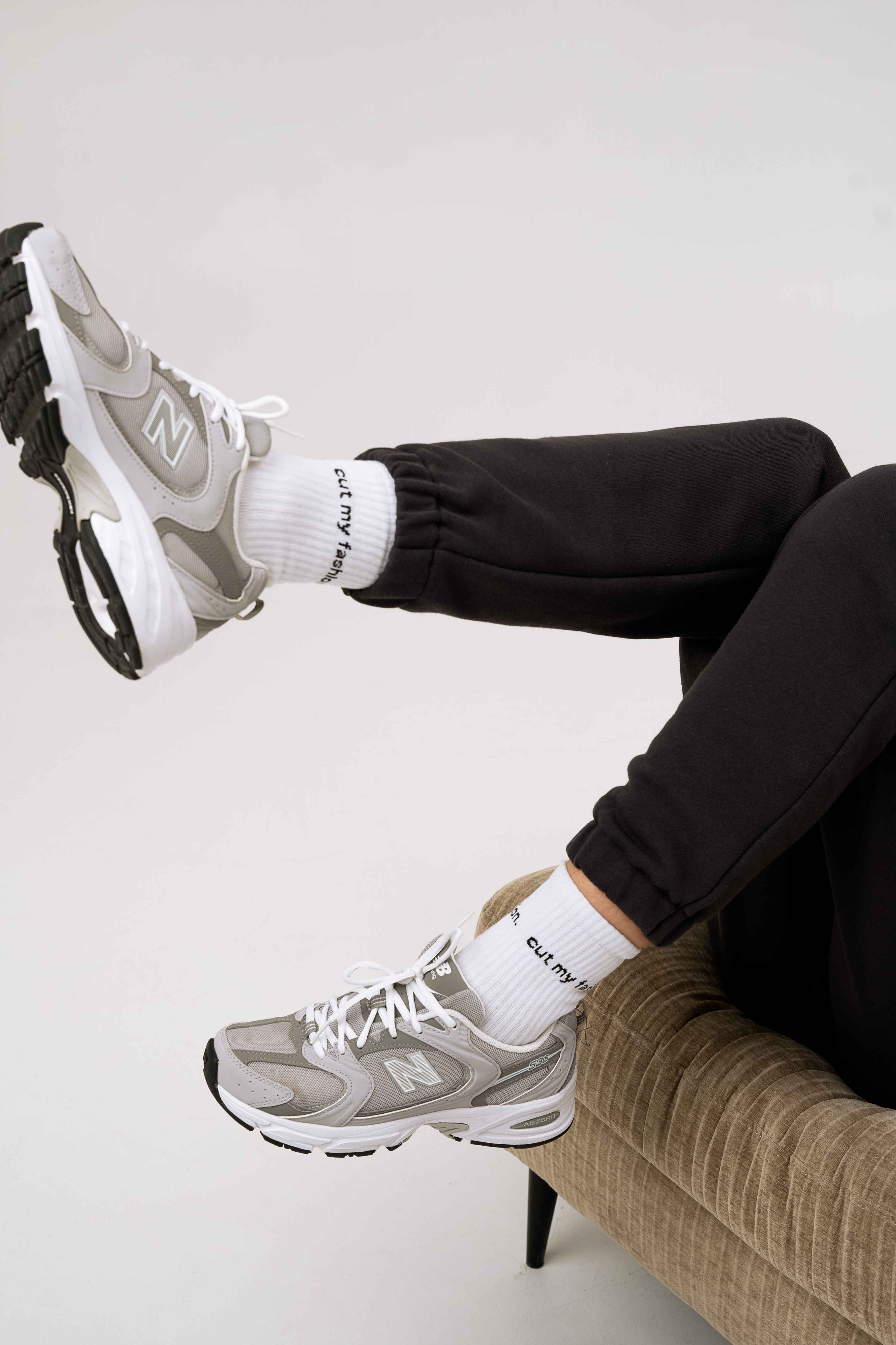 Baltos uniisex cutmyfashion kojinės