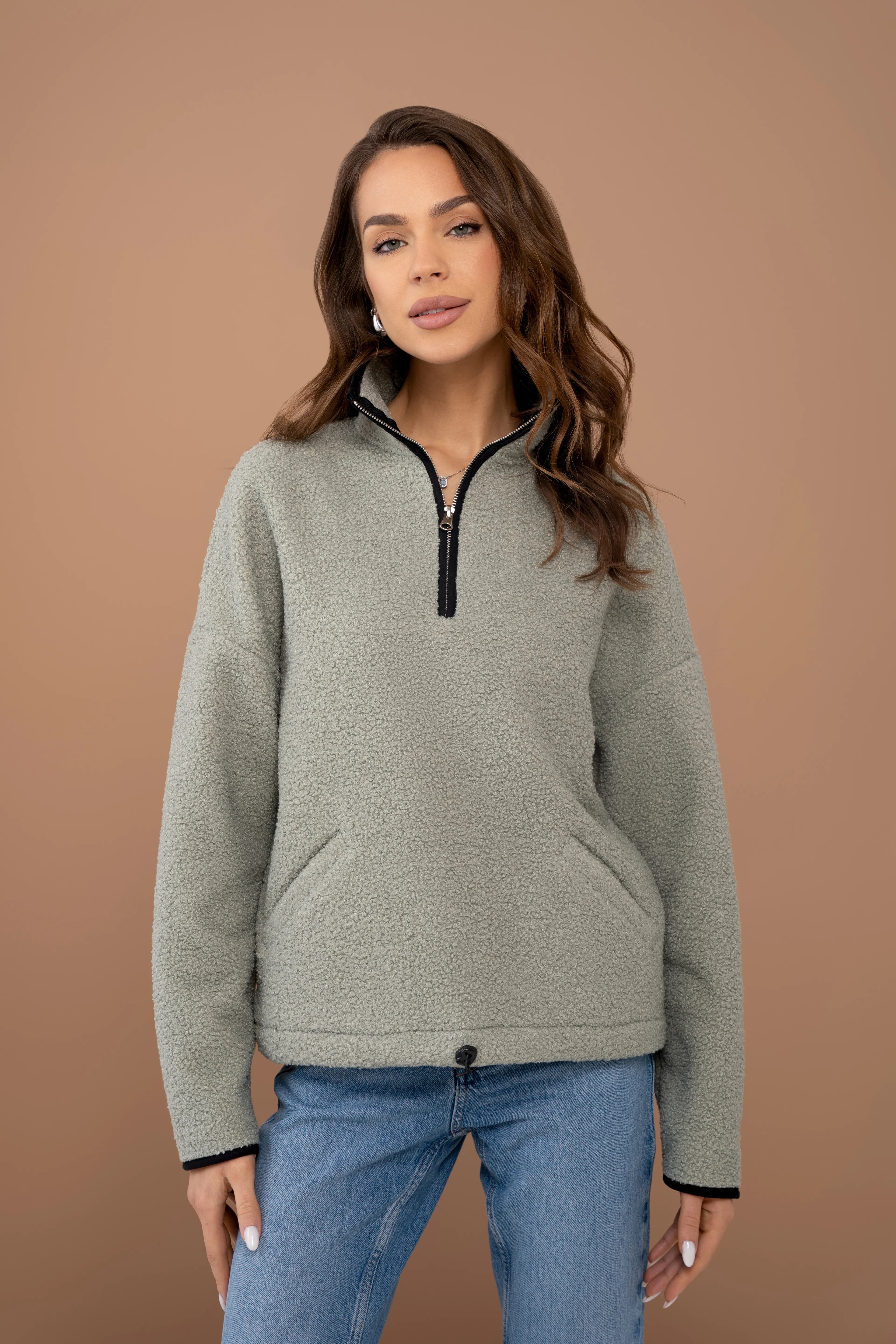 Oversized teddy sweatshirt “Dana” CMF570-17
