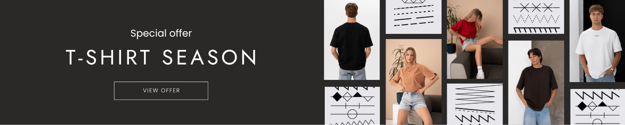 Seasonal T-shirt offer banner by cutmyfashion with a “View offer” button.