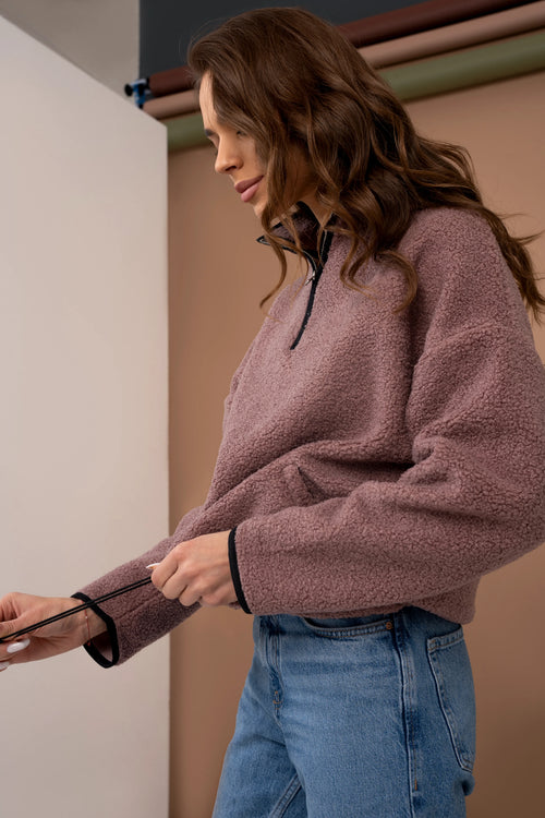 Oversized teddy sweatshirt “Dana” CMF570-24