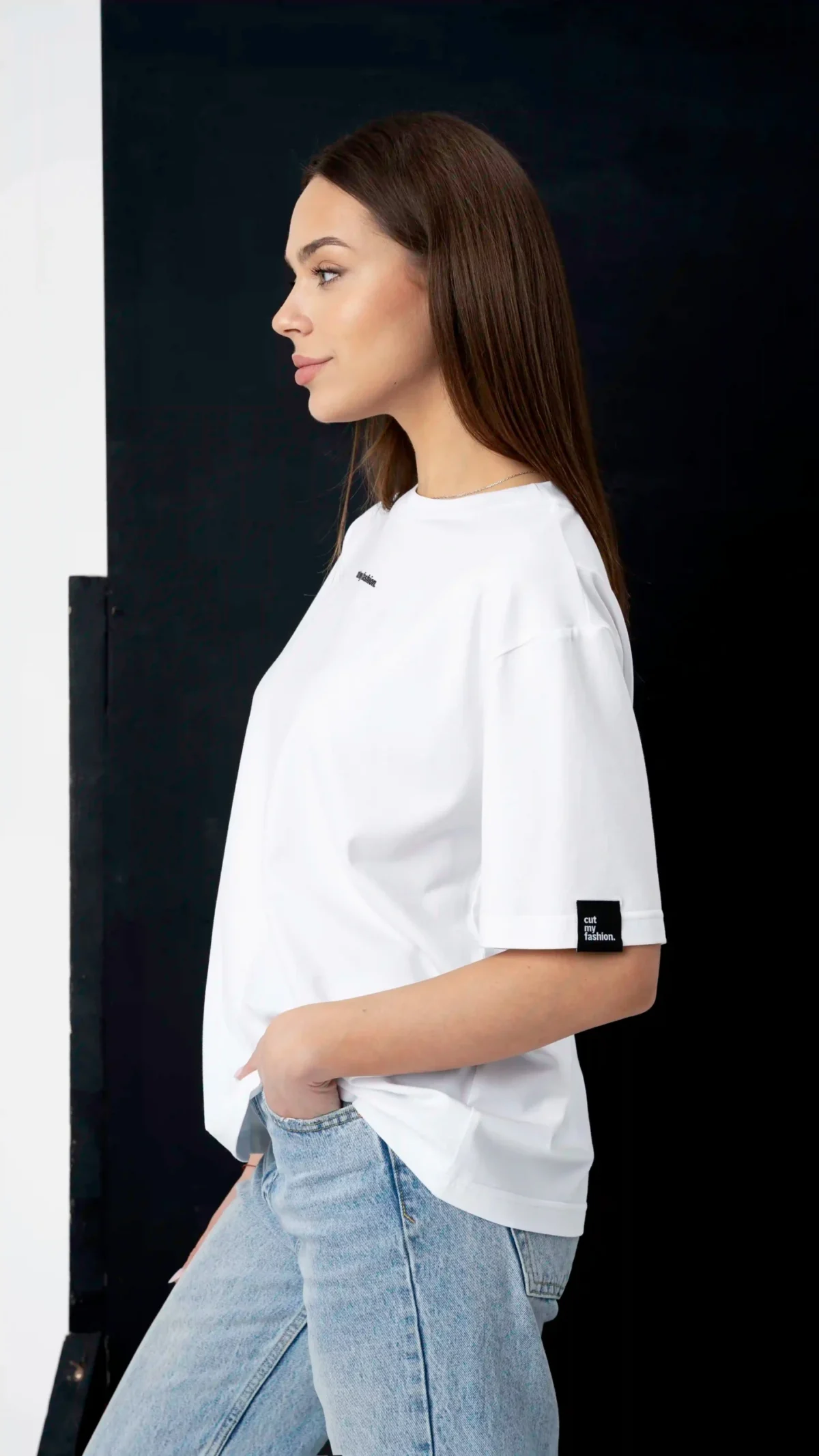 Balti oversized moteriški marškinėliai CMF471 - Image 3
