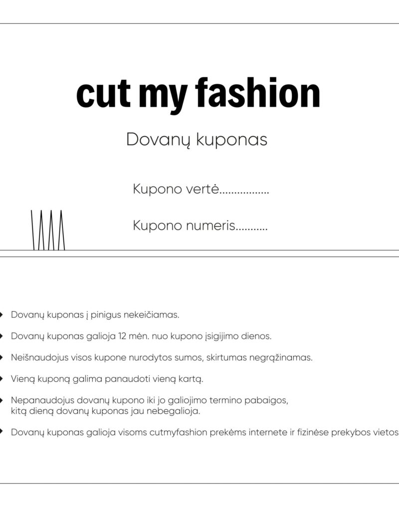 cutmyfashion dovanų kuponas